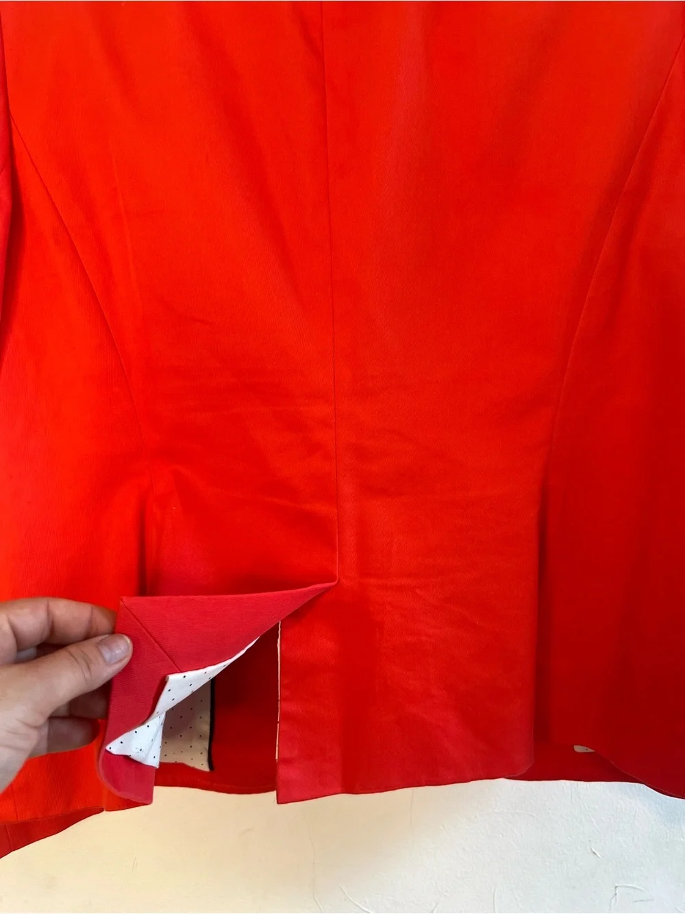 Talbots Bright Red Women's Blazer with Polka Dot Lining